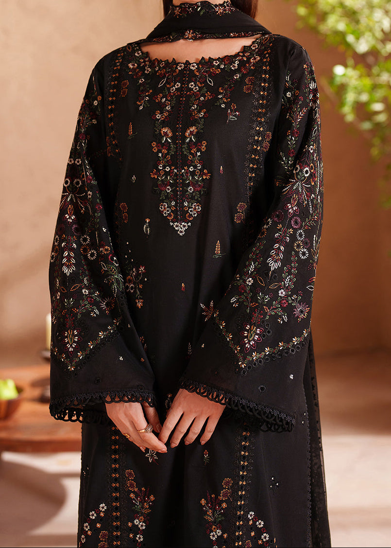 Grace W1098 - Embroidered 3pc Marina Dress With Embroidered Chiffon Dupatta.