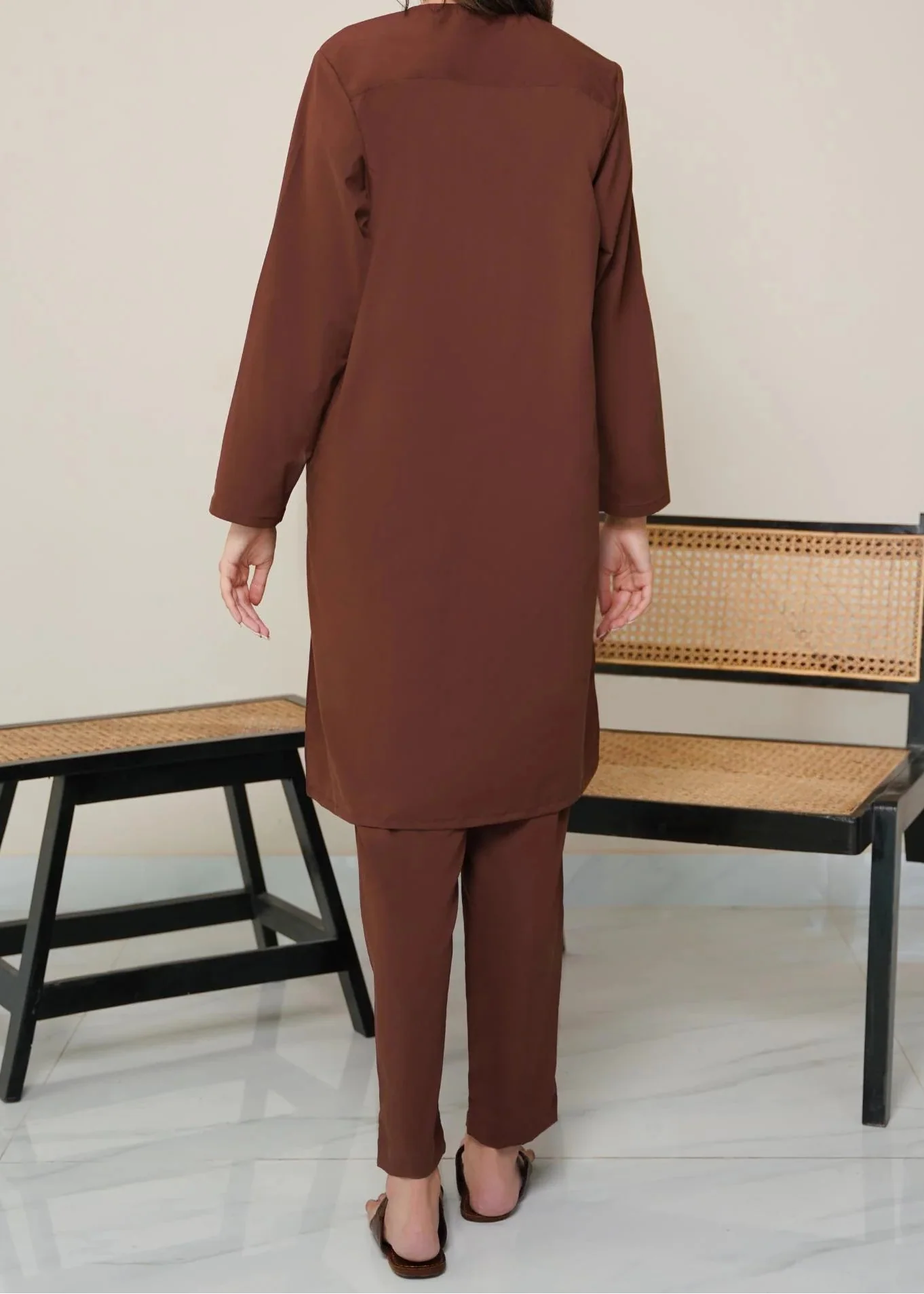 C-S 039- STITCHED 2PC DHANAK CO-ORD SET.