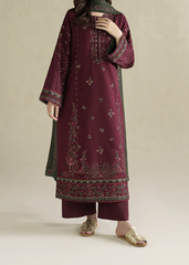 Grace W976-Embroidered 3pc Marina Dress With Printed Shawl.
