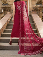 Grace S644-Embroidered 3pc chickan lawn dress with Embroidered Chiffon dupatta.