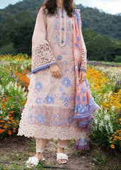 Grace Z-(S1426) - Stitched Embroidered 3pc Lawn Dress With Printed Lawn Dupatta.