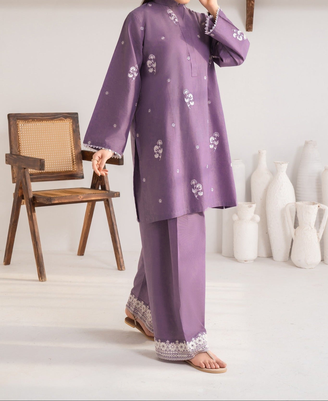 Grace W760 - Embroidered 2pc marina dress