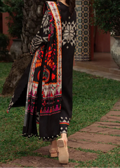 Grace W916 - Digital Printed 3pc Karandi Dress With Digital Printed Karandi Shawl.