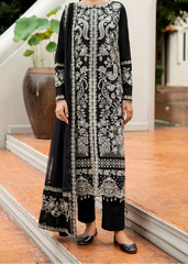 Grace W860-Embroidered 3pc Marina Dress With Embroidered Chiffon Dupatta.