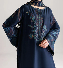 Grace W1057 - Embroidered 3pc Marina Dress With Embroidered Chiffon Dupatta.