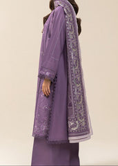 Grace S1402 - Embroidered 3pc Lawn Dress With Printed Voile Dupatta.