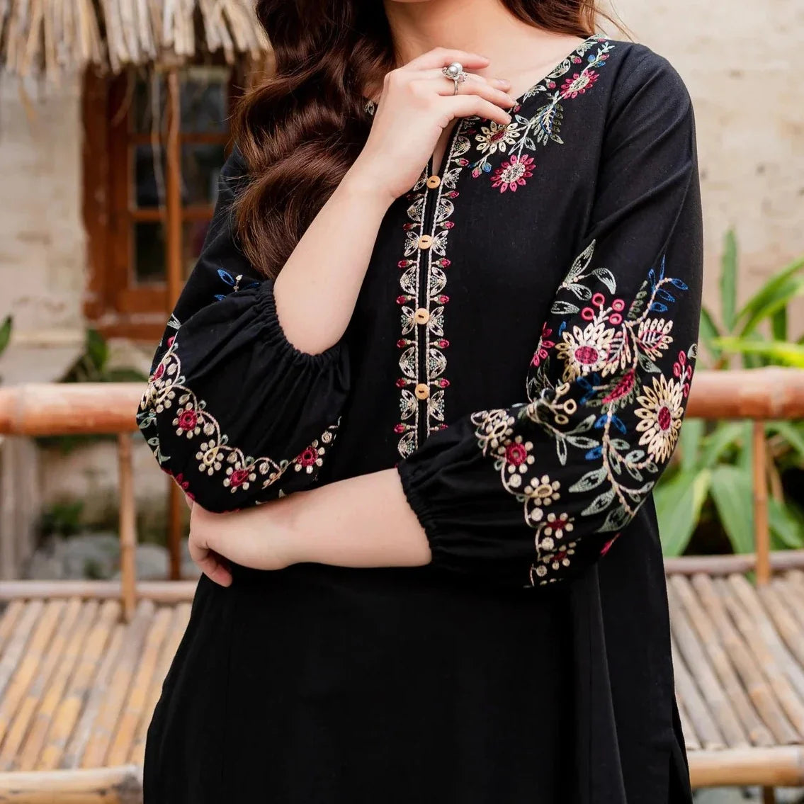 Grace W370-Embroidered 2pc khaddar dress