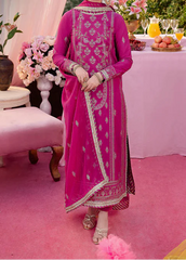 Grace W853-Embroidered Sequence 3pc Marina Dress With Embroidered Sequence Chiffon Dupatta.