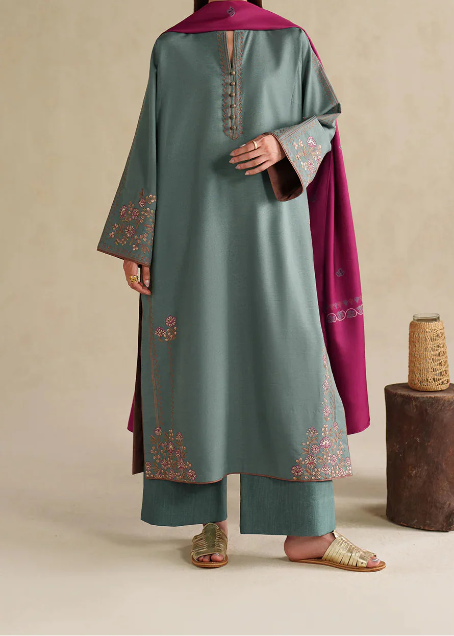 Grace S1325-Embroidered 3pc Lawn Dress With Printed Lawn Dupatta.