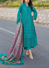 Grace S954-Embroidered 3PC CHIKANKARI Lawn Dress With Printed Munar Dupatta.