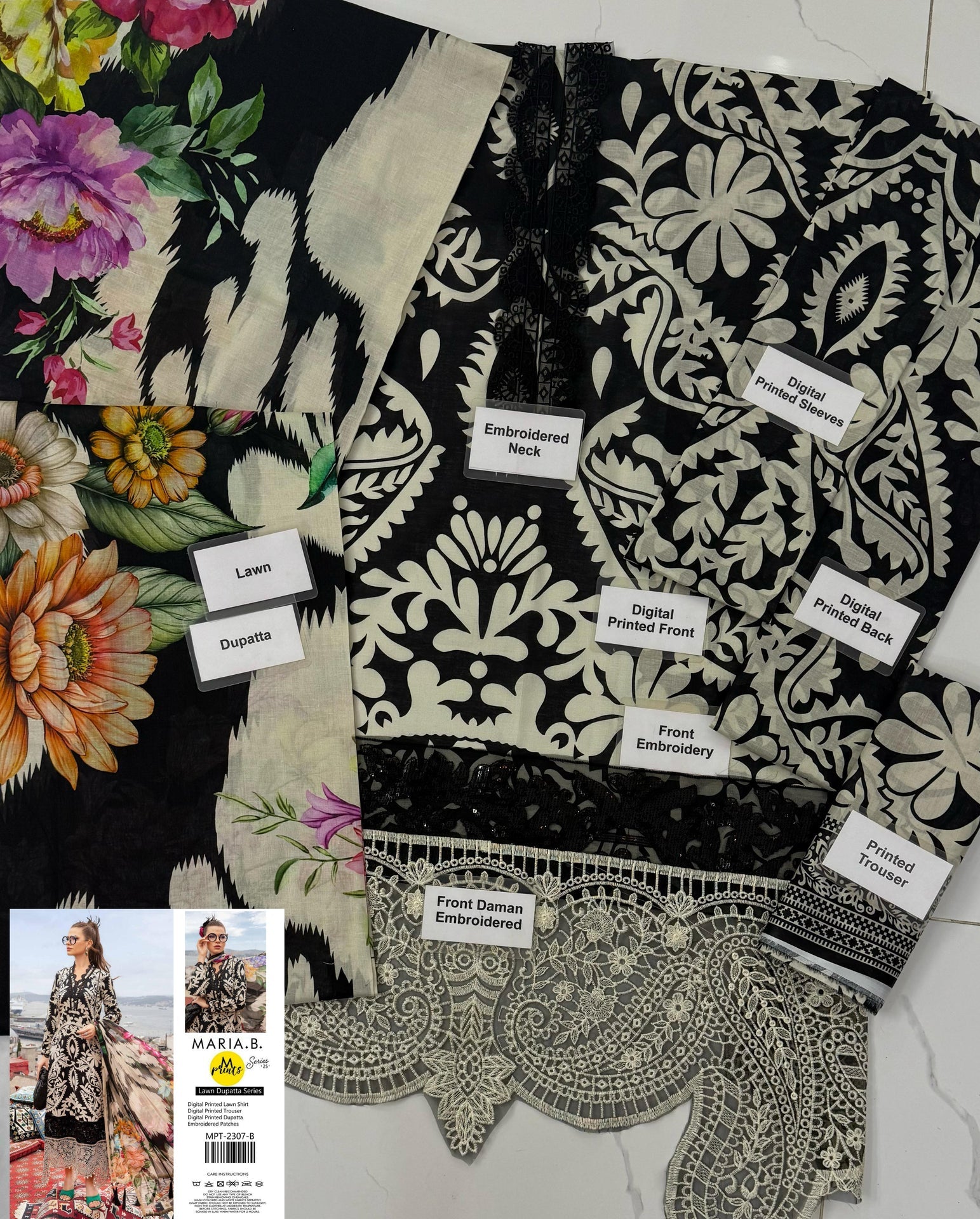 Grace S1004-Digital Printed 3pc Lawn Dress with Digital Printed Silk Dupatta.