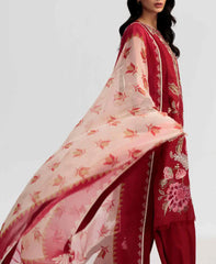 Grace S1253-Embroidered 3pc Lawn Dress With Printed Munar Dupatta.