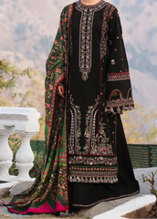 Grace W717-Embroidered CHIKANKARI 3pc Marina Dress With Printed Shawl