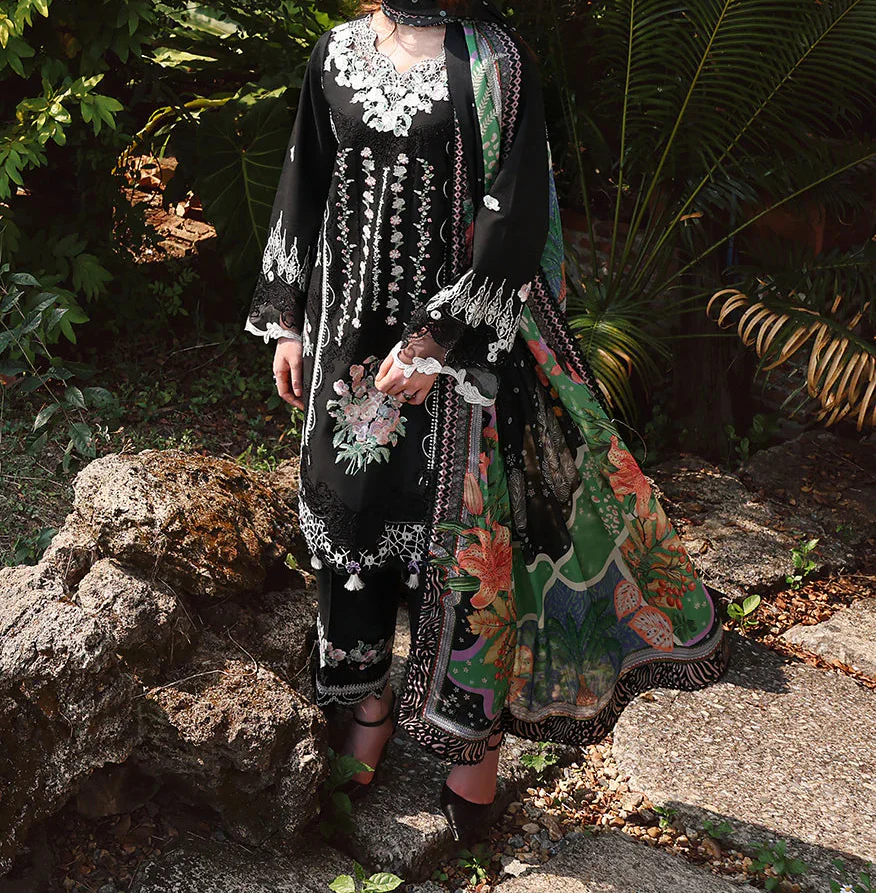Grace S1481 - Embroidered 3pc Lawn Dress With Printed Lawn Dupatta.