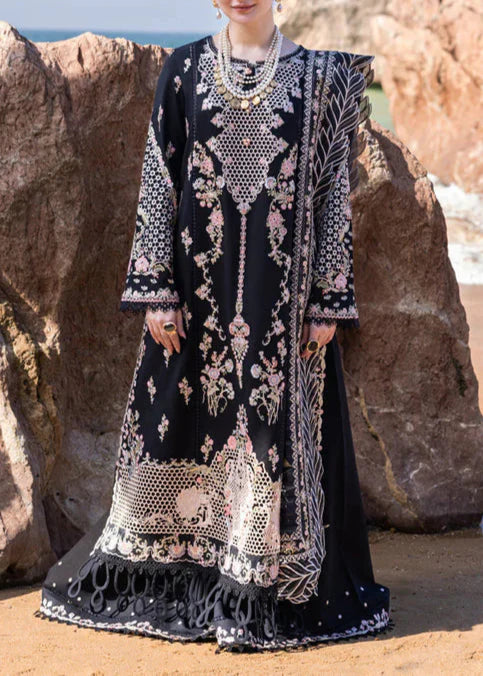 Grace S1233-Embroidered 3pc Lawn Dress With Embroidered  Munar Dupatta.