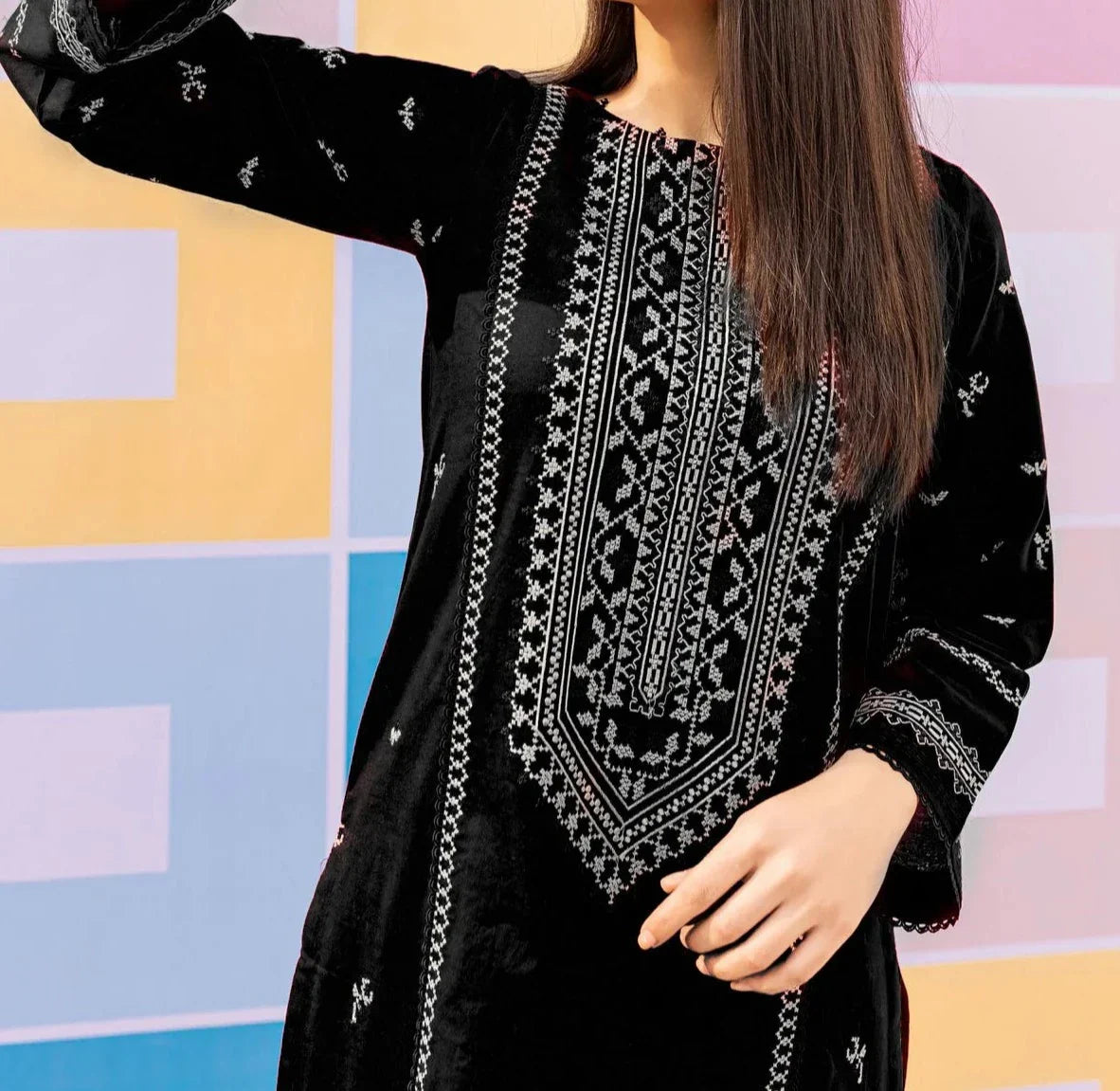 Grace W754 - Embroidered 2pc marina dress