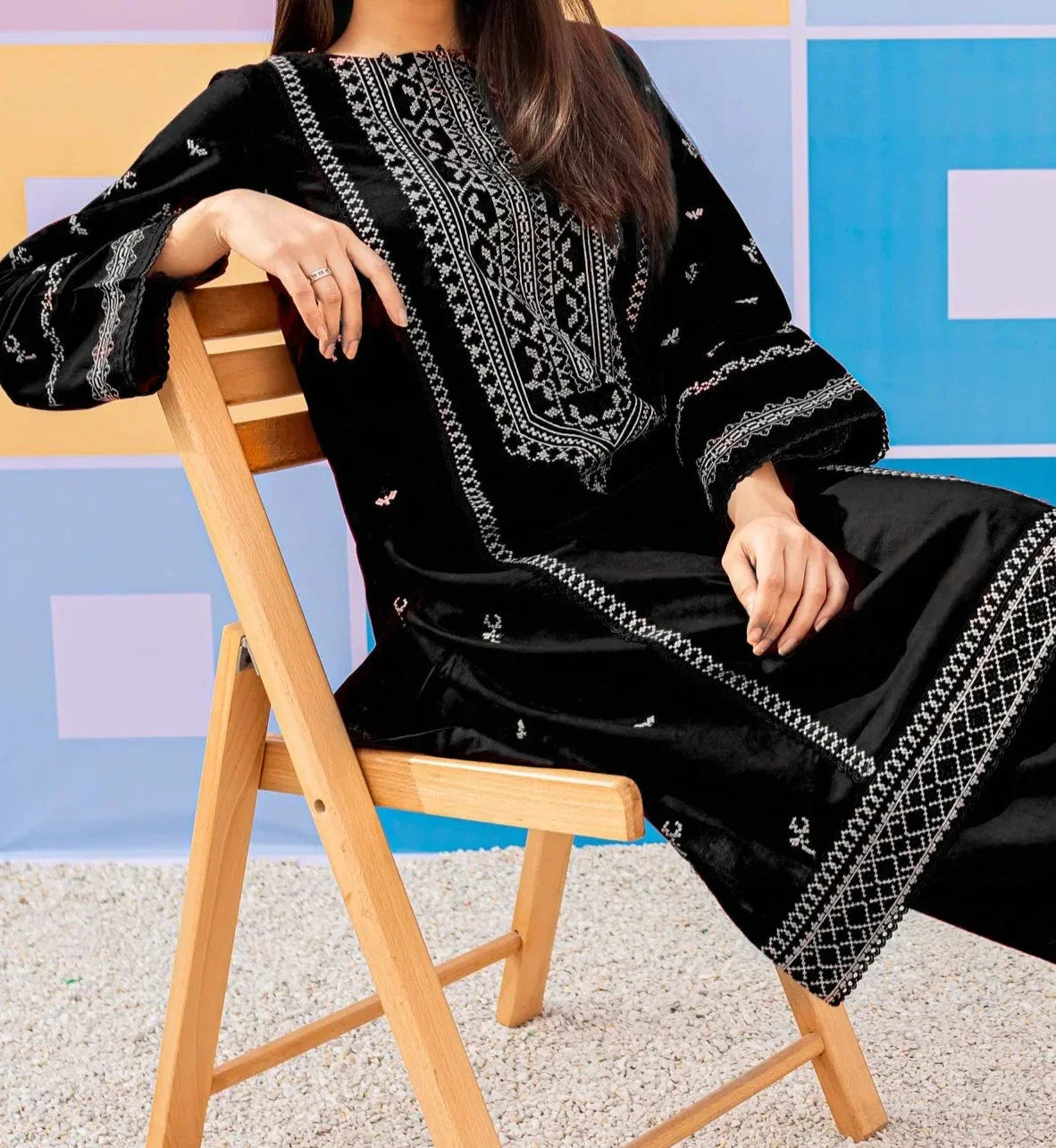 Grace W754 - Embroidered 2pc marina dress