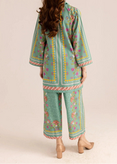 Grace W923 -Digital Printed 2pc Silk Dress.