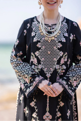 Grace S1233-Embroidered 3pc Lawn Dress With Embroidered  Munar Dupatta.