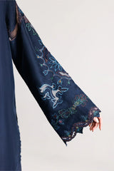 Grace Z-(W1057) - Stitched Embroidered 3pc Marina Dress With Embroidered Chiffon Dupatta.