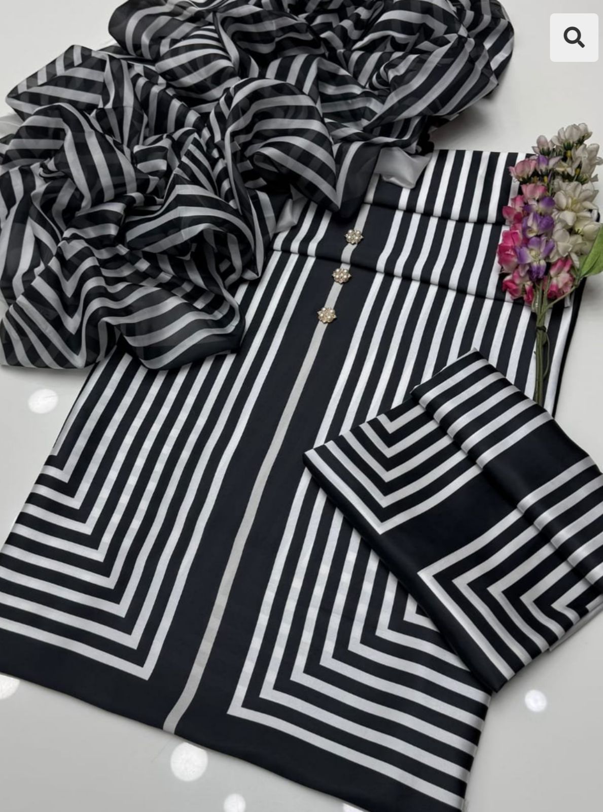 Grace W702 - Digital Printed 3pc Silk dress With Digital Printed Silk dupatta.