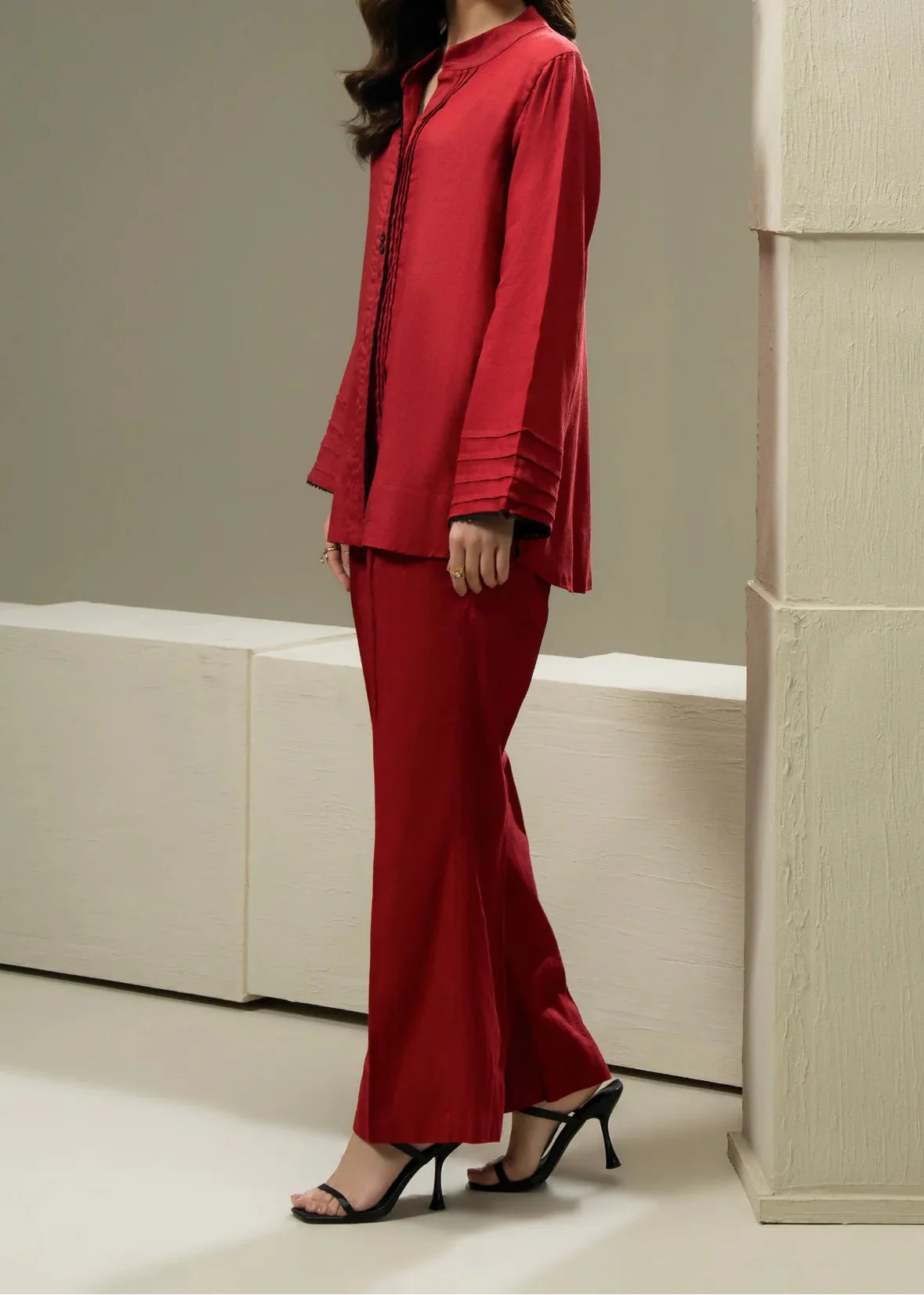 C-S 010- STITCHED 2PC DHANAK CO-ORD SET.