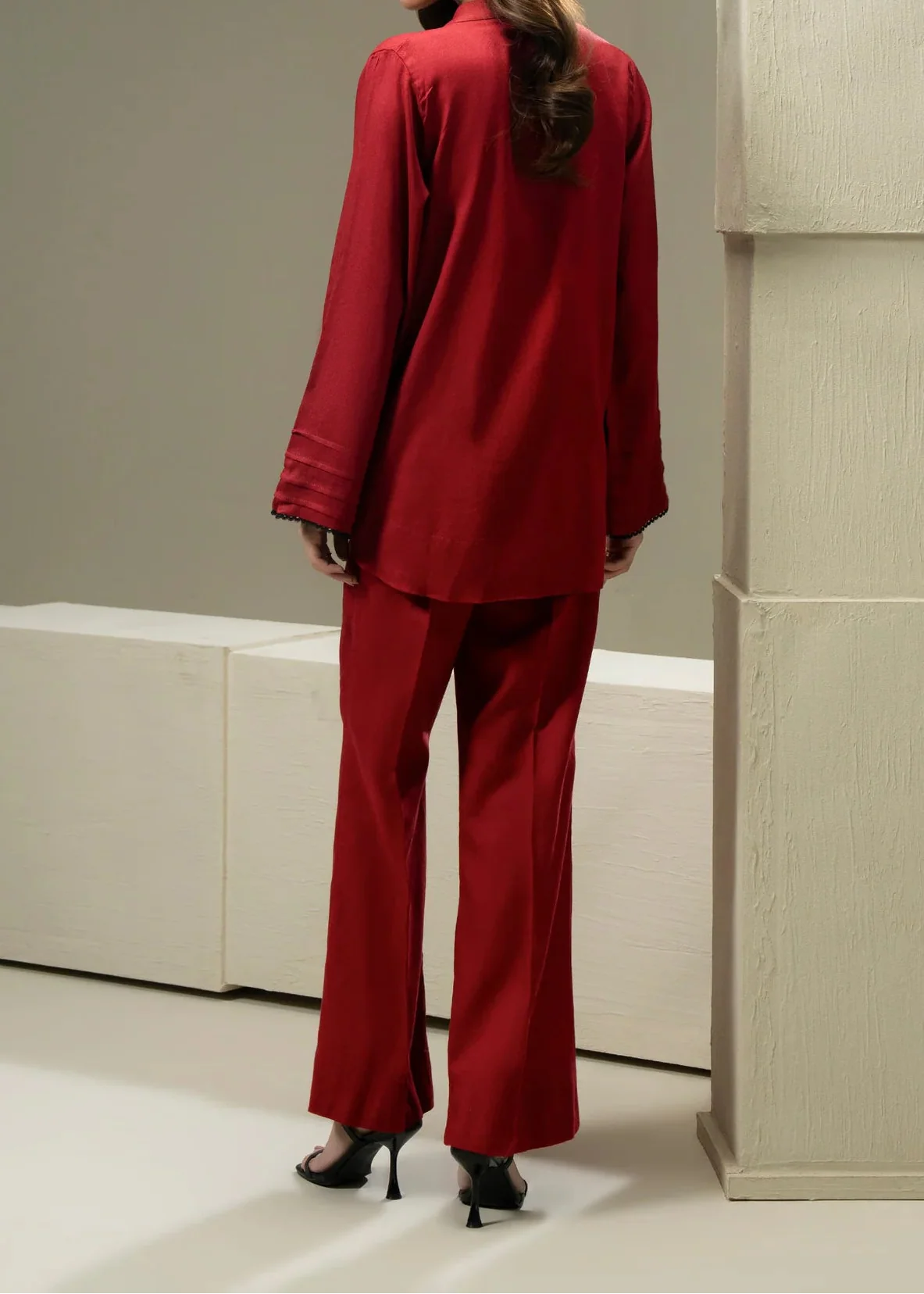 C-S 010- STITCHED 2PC DHANAK CO-ORD SET.