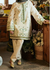 Grace Z(S1231)- Stitched Embroidered 3pc Lawn Dress With Printed Munar Dupatta.