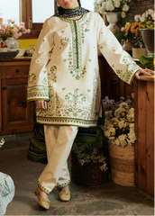 Grace S1231-Embroidered 3pc Lawn Dress With Printed Munar Dupatta.