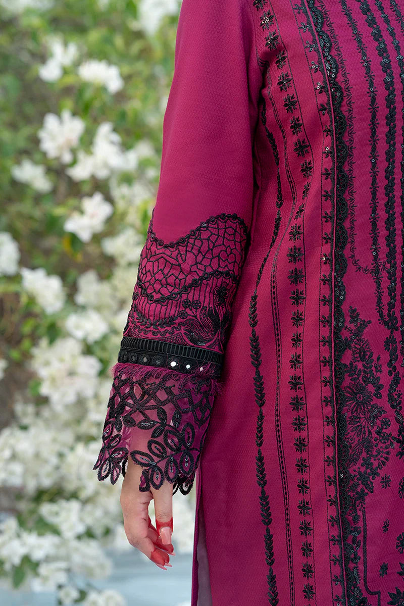 Grace S1186-Embroidered 3pc Lawn Dress With Embroidered Organza Dupatta.