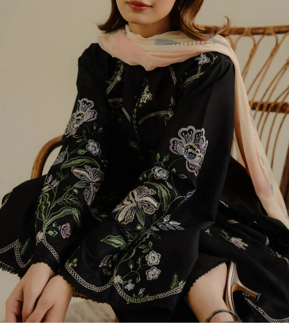 Grace S1257-Embroidered 3pc lawn dress with Printed Munar Dupatta.