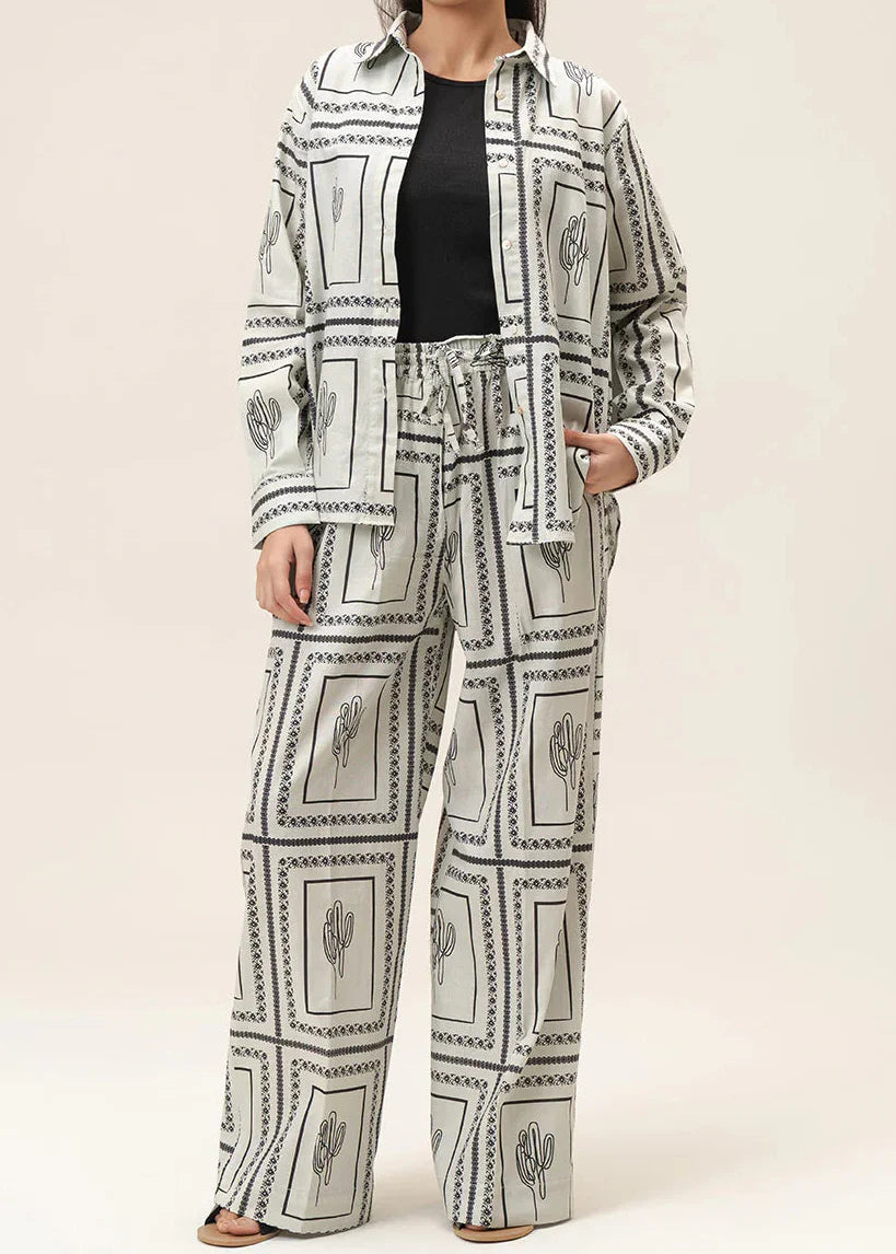 Grace W952- Digital Printed 2pc Karandi Dress.