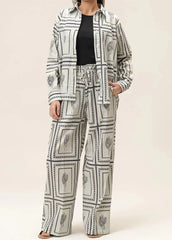 Grace W952- Digital Printed 2pc Karandi Dress.