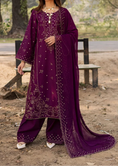 Grace Z-(S1508) - Stitched Embroidered 3pc Lawn Dress With Embroidered Chiffon Dupatta.