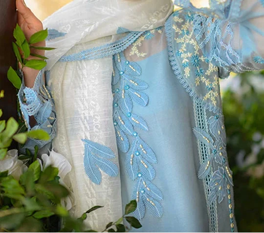 Grace S1571-Embroidered 3pc Organza Dress With Embroidered Organza Dupatta.