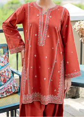 Grace Z-(W986) - Stitched Embroidered 2pc Marina Dress.