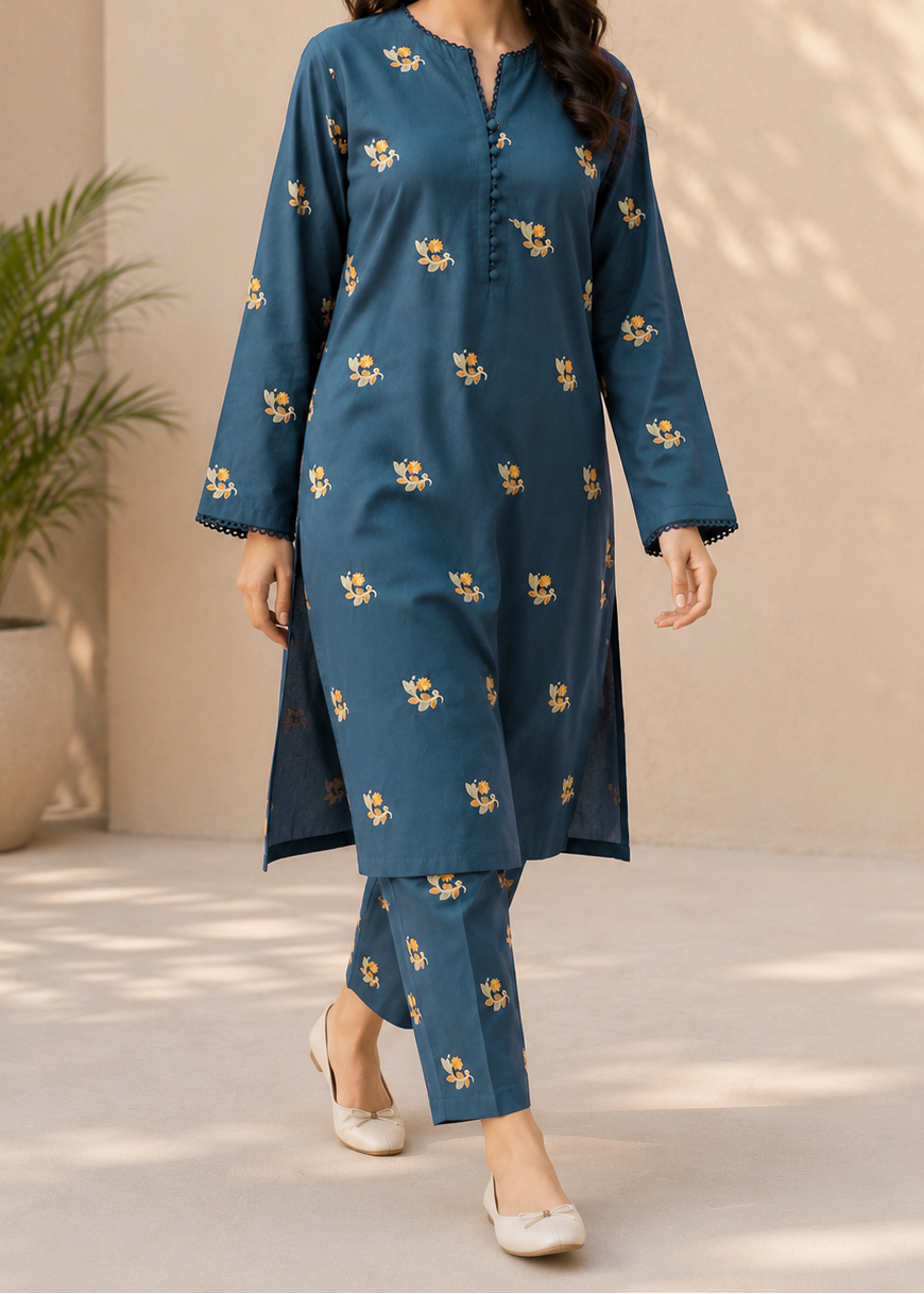 Grace S1564-Embroidered 2pc Lawn Dress.