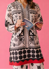 Grace W961- Digital Printed 2pc Karandi Dress.