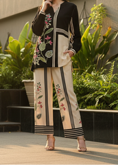 Grace W964- Digital Printed 2pc Karandi Dress.