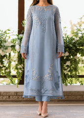 Grace S1520-Embroidered 2pc organza dress.