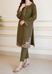 Grace W1022-Embroidered 2pc Marina Dress.