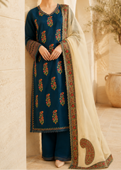 Grace S1497 - Embroidered 3pc Lawn Dress With Embroidered Chiffon Dupatta.