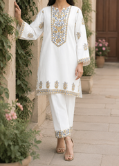 Grace S1498 -Embroidered 2pc lawn dress.