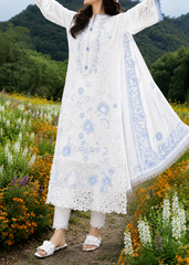 Grace S1462 - Embroidered 3pc Lawn Dress With Printed Lawn Dupatta.
