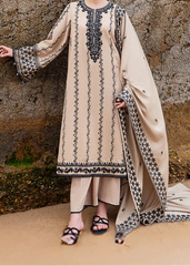 Grace W936-Embroidered 3pc Marina Dress With Printed Shawl.