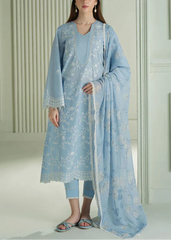 Grace S1188-Embroidered 3pc Lawn Dress With Printed Munar Dupatta.