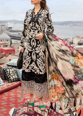 Grace Z65- Stitched Embroidered 3pc Lawn Dress with Digital Printed Lawn Dupatta.