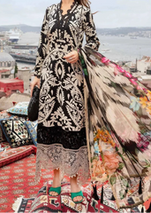 Grace W777-Digital Printed 2pc Linen Dress.