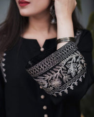 Grace Z-(W168)- Stitched Embroidered 2Pc Marina Dress.