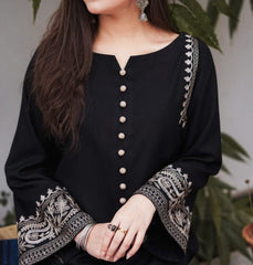 Grace Z-(W168)- Stitched Embroidered 2Pc Marina Dress.